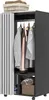 HOMCOM Armoire penderie mobile dressing avec rideau armoire Voir les images du produit 1