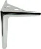 A single chrome furniture leg on a white background. Produktbild-Vorschau