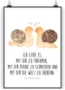 Mr. & Mrs. Panda Bild Schnecken Liebe DIN A3 - Weiß - Produktbild-Vorschau 1
