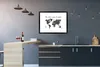 MuchoWow® Gerahmtes Poster Weltkarte - Reisen - Skizze Produktbild-Vorschau 5