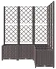 vidaXL Fioriera con traliccio Marrone 120x120x136 cm PP Anteprima dell’immagine prodotto 4