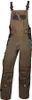 A pair of brown and black work overalls shown against a white background. Produktbild-Vorschau