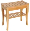 SUGIFT Duschhocker Bambus mit Ablage, Badhocker Duschsitz Produktbild-Vorschau 3