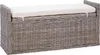 vidaXL Sitzbank mit Stauraum mit Kissen Grau 110 x 40 x 50 Produktbild-Vorschau 1