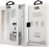 A Karl Lagerfeld iPhone 13 mini case is displayed in its packaging. Produktbild-Vorschau