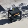 Cucina da esterno modulare in acciaio 2 ripiani, 80cm, Nero Anteprima dell’immagine prodotto 3