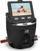 A Kodak SCANZA film scanner is shown on a white background, with a digital display showing two children playing on a beach. Podgląd zdjęcia produktu