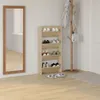 vidaXL Armarios de pared para zapatos, 2 unidades, roble Vista previa de la imagen del producto 3