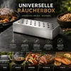 2 x Edelstahl Räucherbox + 1 Zange Smokerbox Räucherdose Produktbild-Vorschau 2