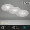 Briloner, juego de 3 focos empotrables LED Kulana, cromo Vista previa de la imagen del producto 2