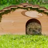 Relaxdays Igelhaus, Holz & Moos, Igelhotel mit Boden, Produktbild-Vorschau 5