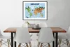 MuchoWow® Gerahmtes Poster Weltkarte - Kinder - Tiere - Produktbild-Vorschau 3