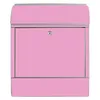 banjado Design Briefkasten Stahl silber mit Zeitungsfach Produktbild-Vorschau 2