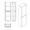 doporro Seitenschrank Badschrank Schmal Hochschrank Produktbild-Vorschau 6