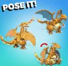 A collage showing a toy dragon in various poses, with text overlay. Voir les images du produit