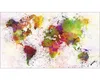 Giclée Leinwandbild Colourful Worldmap 200x100 cm Produktbild-Vorschau 1