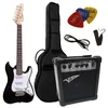3/4 Junior Kinder Elektrogitarre - E-Gitarre schwarz im Set Produktbild-Vorschau 1