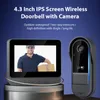 4,3 pouces écran IPS sonnette sans fil T�� avec caméra Voir les images du produit 5