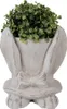 Clayre & Eef Blumentopf Kaninchen 17x16x19 cm Beige Stein Produktbild-Vorschau 2