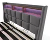 Hochwertiges Polsterbett 160x200cm mit USB und LED Produktbild-Vorschau 16