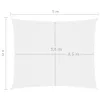 Parasole a Vela Oxford Rettangolare 4x5 m Bianco Anteprima dell’immagine prodotto 6