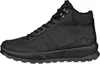 A black leather boot is shown against a white background. Voir les images du produit
