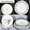 4x Chalet Kuchenteller 4 Pers. Porzellan Dessert-Teller Ski Produktbild-Vorschau 5