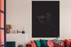 MuchoWow® Poster Männer - Strichzeichnungen - Schwarz - Produktbild-Vorschau 3