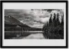 Bild 100x70 MDF-Rahmen Wandkunst Forest Lake Mountain Produktbild-Vorschau 1