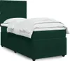 vidaXL Boxspringbett mit Matratze Dunkelgrün 90x190 cm Samt Produktbild-Vorschau 2