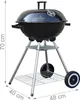 Relaxdays Kugelgrill mit Deckel, Ablage & Aschetopf, Produktbild-Vorschau 4