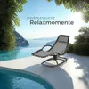 tectake® Gartenliege Toulon, ergonomisch, Schwingfunktion Produktbild-Vorschau 8