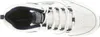 A top-down view of a white Skechers shoe with blue accents. Anteprima dell’immagine prodotto