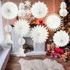 Adornos de copos de nieve de papel, decoración navideña, Vista previa de la imagen del producto 6