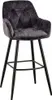 Design Barhocker MILANO grau Samt Barstuhl mit Chesterfield Produktbild-Vorschau 11
