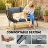 Gartensofa mit Kissen 2-Sitzer Sofa Outdoor Balkon Sofa Produktbild-Vorschau 6