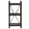 vidaXL Bücherregal 3 Fächer Schwarz 40x30x80 cm Mango Produktbild-Vorschau 3