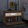 vidaXL TV skrinka s LED osvetlením Dub Sonoma 60x35x40 cm Náhľad obrázku produktu 3