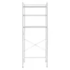 A tall, white metal shelving unit with three shelves. Produktbild-Vorschau
