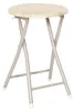 Home Deco Factory Hocker Nova - beige - Holz/Metall - D30 x Produktbild-Vorschau 1
