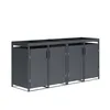DEGAMO Mülltonnenbox 4er ULM 264x80x124cm mit Pfanzkasten, Produktbild-Vorschau 1