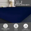 Spannbettlaken Jersey 180-200x200 Dunkelblau 100% Baumwolle Produktbild-Vorschau 3