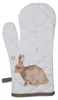 Clayre & Eef Ofenhandschuh 18x30 cm Weiß Braun Baumwolle Produktbild-Vorschau 1