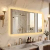 WISFOR LED Badspiegel 100x70 cm mit Beleuchtung Touch Produktbild-Vorschau 4