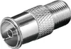 Adapter z gniazda f na gniazdo iec 9,5 mm, 
niklowany Podgląd zdjęcia produktu 1