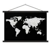 MuchoWow® Textilposter Weltkarte - Weiß - Grau 90x60 cm mit Produktbild-Vorschau 1