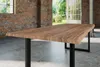Esstisch Baumkante massiv Akazie stone 240 x 100 cm schwarz Produktbild-Vorschau 4