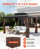 Tenda per gazebo VEVOR 3440x3440x2130 mm, tenda privacy per Anteprima dell’immagine prodotto 2
