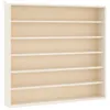 A white wooden display shelf with six shelves against a white background. Anteprima dell’immagine prodotto
