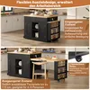 Îlot de cuisine Merax avec table à rallonge et roulettes Voir les images du produit 9
